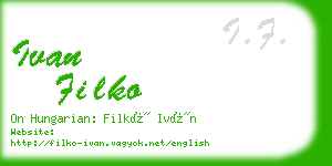 ivan filko business card